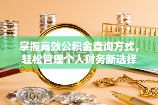 迁安市掌握高效公积金查询方式，轻松管理个人财务新选择