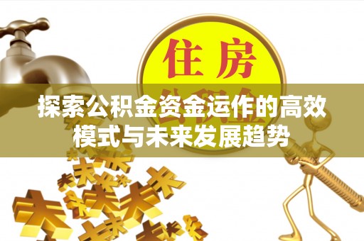 迁安市探索公积金资金运作的高效模式与未来发展趋势