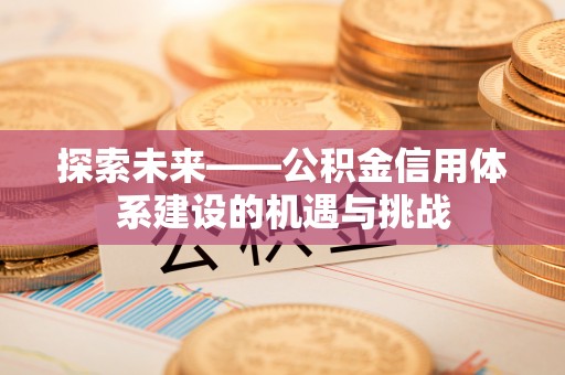 迁安市探索未来——公积金信用体系建设的机遇与挑战